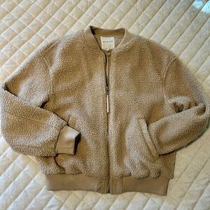 Anthropologie Avec Les Filles Sherpa Teddy Bomber Jacket